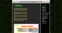 Desktop Screenshot of ananyatech.in